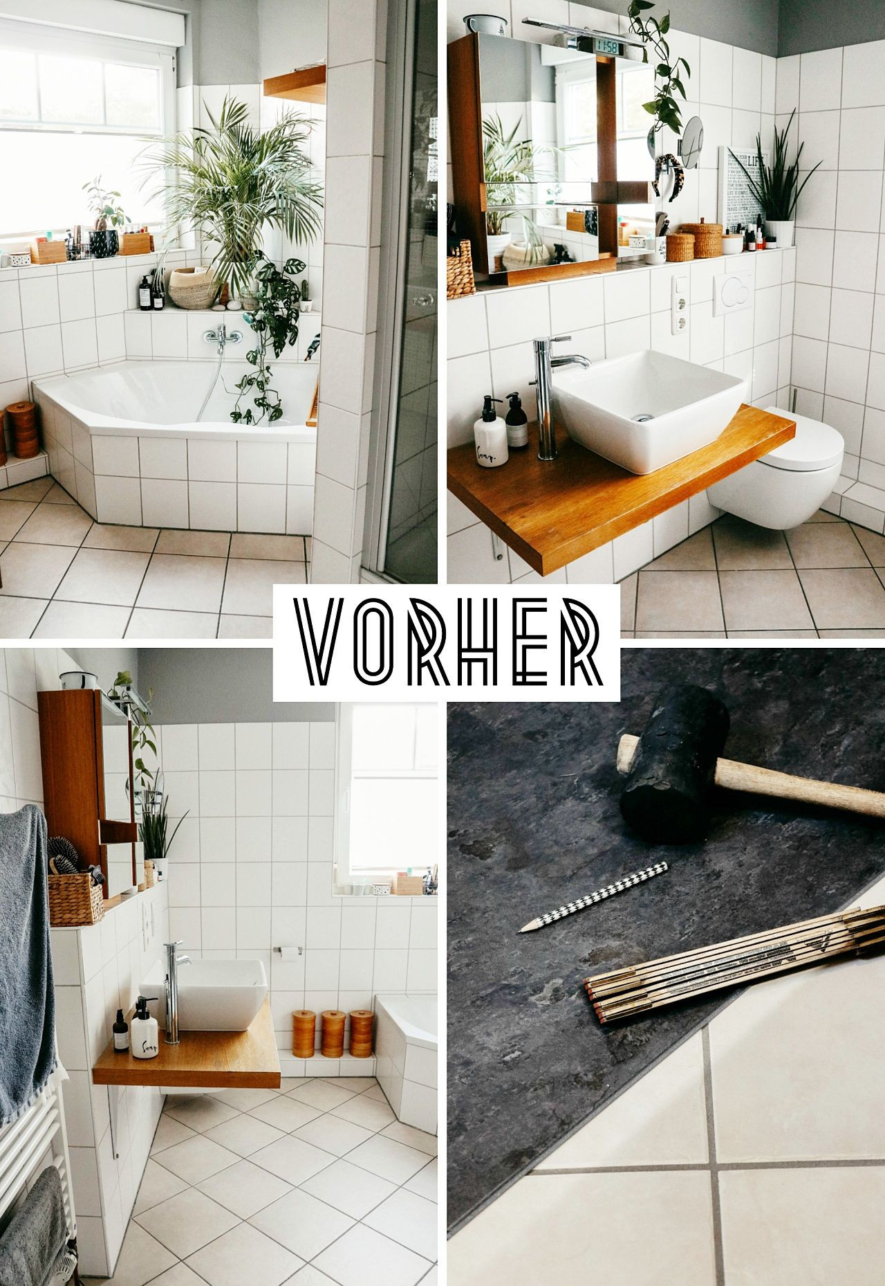 Badezimmer Fußboden Makeover – Wie Wir Klick-Vinyl Über Unsere throughout Altes Badezimmer Neu Gestalten