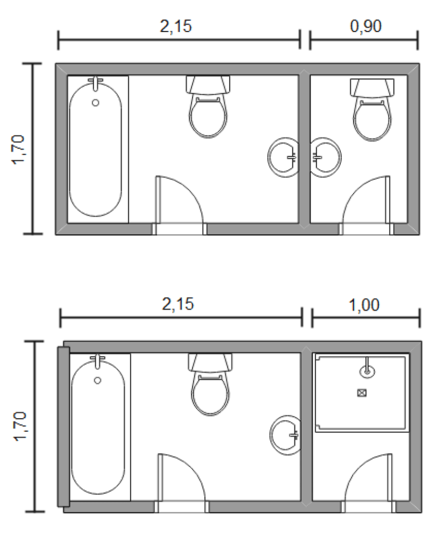 Badezimmer Grundriss Beispiele within Badezimmer Maße