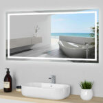 Wandspiegel 120×80 Cm Led Spiegel Mit Touch Beschlagfrei Wandspiegel Mit  Led Beleuchtung Ce Ip44 regarding Wandspiegel Badezimmer