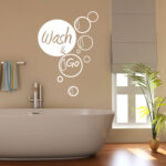 Wandtattoo – Wash & Go – Dekoration Fürs Badezimmer For Badezimmer Wandtattoo