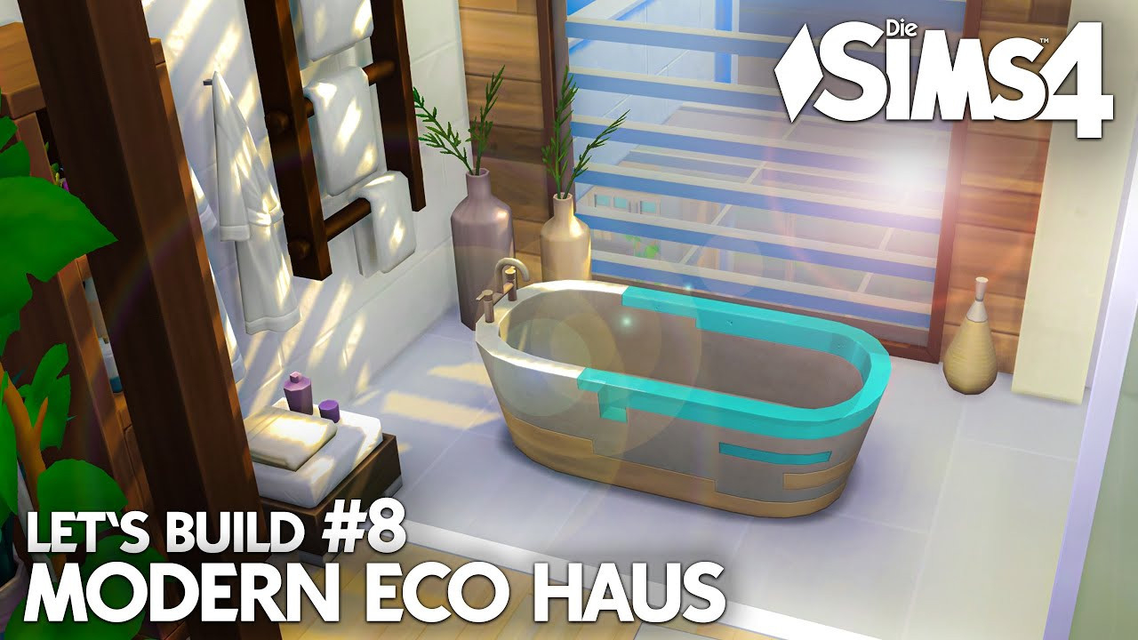 Eco Bad Einrichten | Die Sims 4 Modern Eco Haus Bauen Und Einrichten |  Let'S Build #8 in Sims 4 Badezimmer