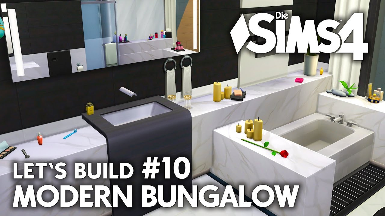 Marmor Bad | Die Sims 4 Haus Bauen | Modern Bungalow #10 - Let'S Build  (Deutsch) pertaining to Sims 4 Badezimmer