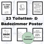 Mega Bundle Zuhause Ausdrucken, Klo Poster 23 Humor Poster Within Poster Für Badezimmer